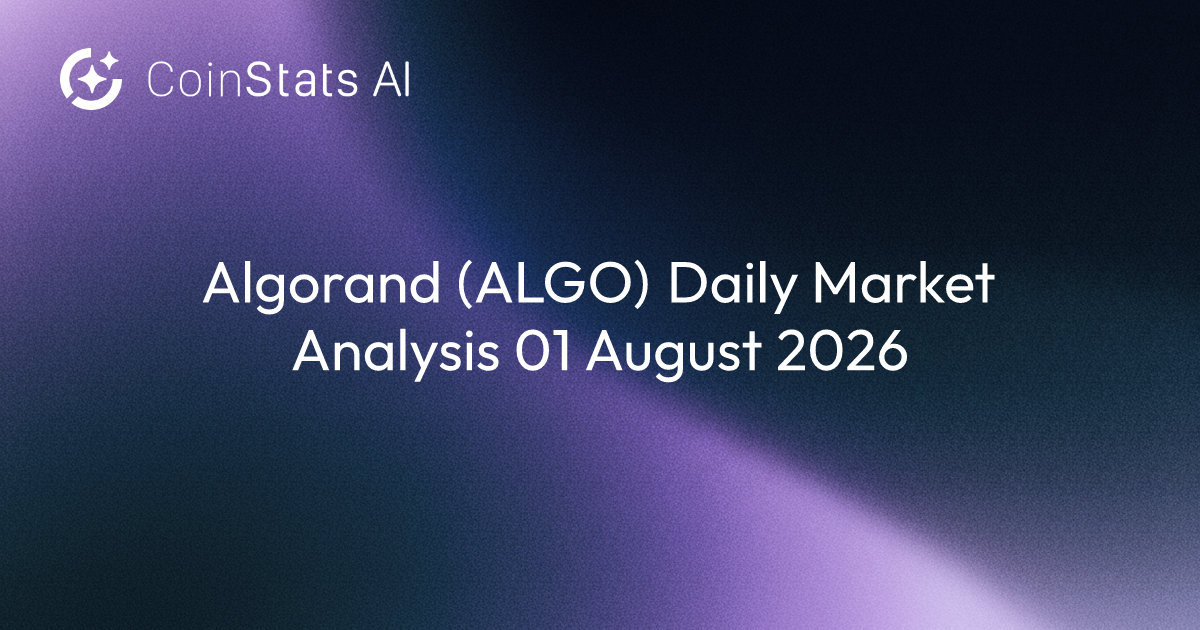 Algorand (ALGO) Daily Market Analysis 01 August 2026
