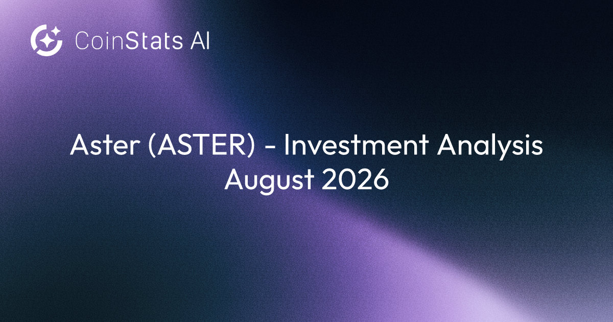 Aster (ASTER) - Investment Analysis August 2026