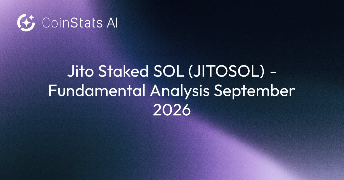 Jito Staked SOL (JITOSOL) - Fundamental Analysis September 2026