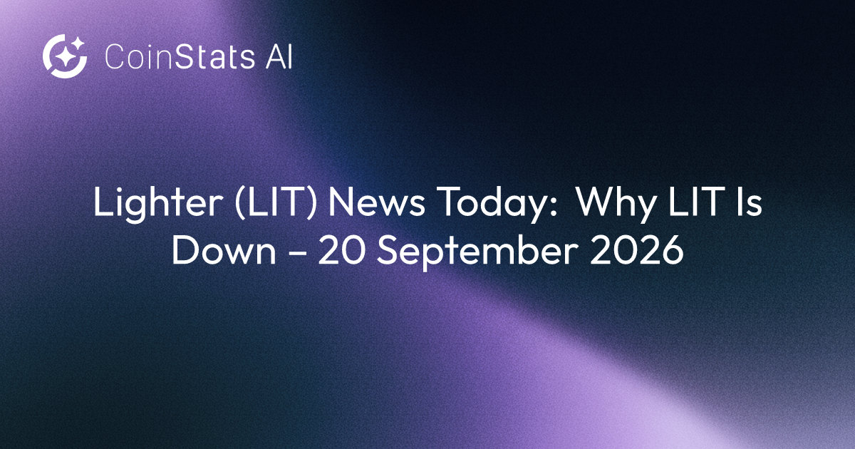 Lighter (LIT) News Today: Why LIT Is Down – 20 September 2026