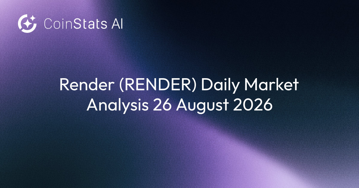 Render (RENDER) Daily Market Analysis 26 August 2026